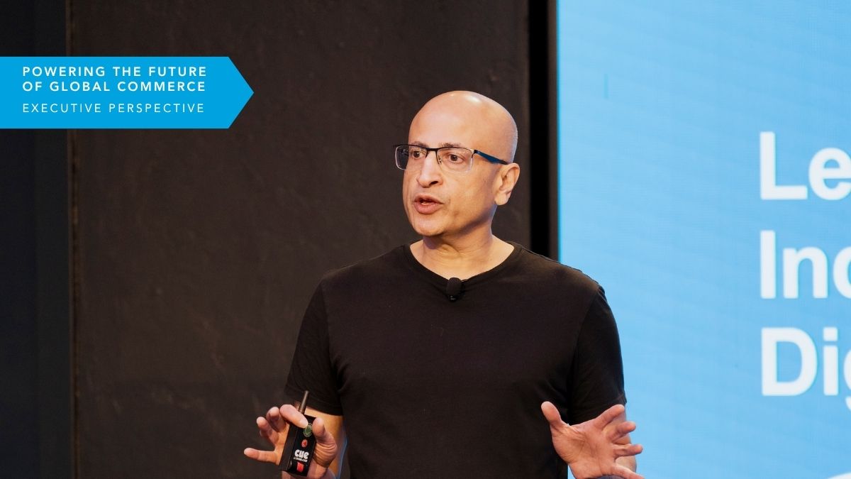 Arun Rajan speaking at an event