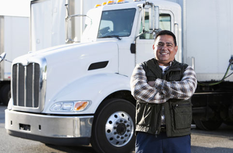Photo of Truck and carrier at a loading bay